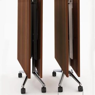 培训桌可折叠移动拼接带轮子翻板长条桌会议桌课桌椅组合多功能