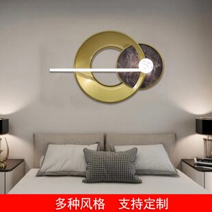 欧式客厅入户背景墙装饰品卧室墙上金属壁挂件餐厅玄关铁艺壁饰灯