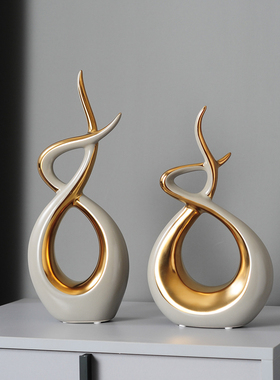 现代轻奢电视柜客厅装饰品玄关z创意家居北欧风简约摆设酒柜小摆