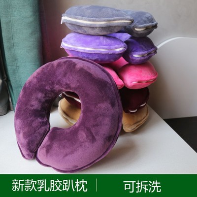 美容院无边乳f胶记忆棉趴趴枕头按摩床洞脸俯枕垫可拆洗柔软u型枕