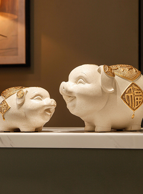 玄关招财猪猪储钱罐2023年新款儿童卡通可爱大容量创Y意储钱罐摆