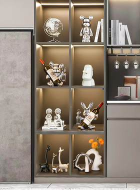 酒柜电视柜摆件家居装饰品玄关轻奢高档K花瓶陶瓷红酒架工艺客厅