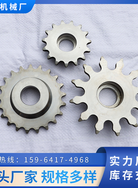 304不锈钢链轮齿轮定制3分4分5z分6分工业传动08B10齿精密轴承链