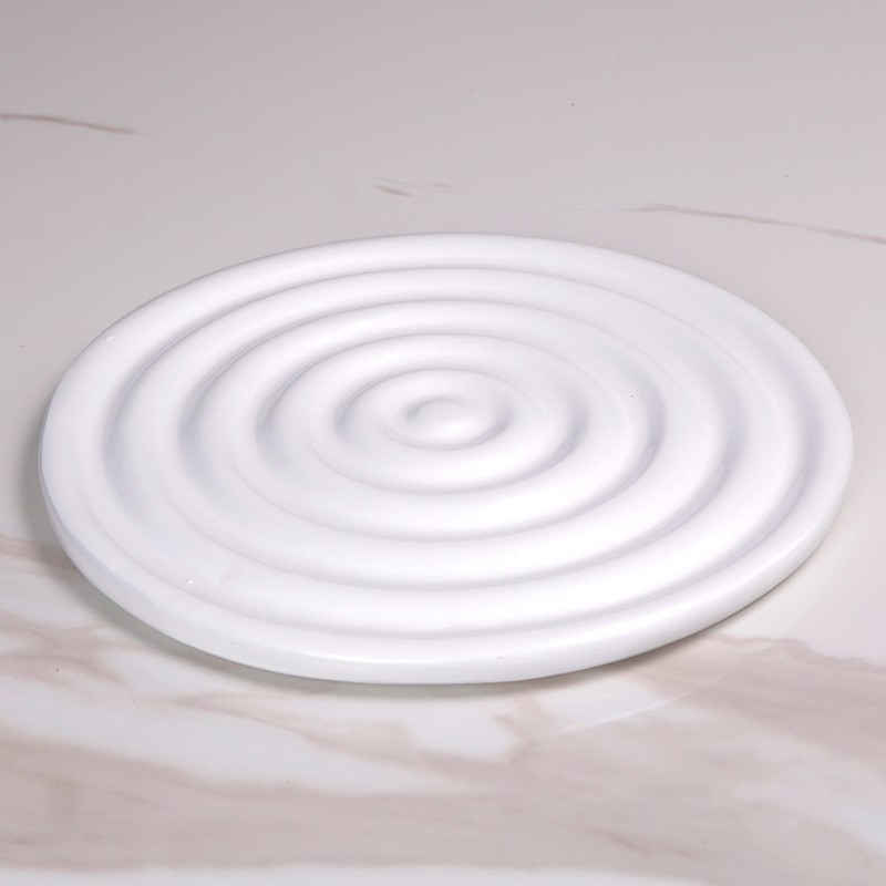 轻奢波浪装饰盘圆形摆件现代极简约样板房M客厅茶几餐桌工艺品摆