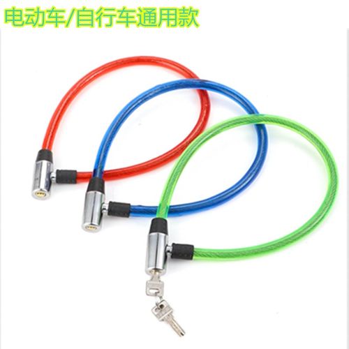 自行车锁电动车锁钢丝绳编锁环形锁链锁铜芯锁P加粗钢缆锁链条锁