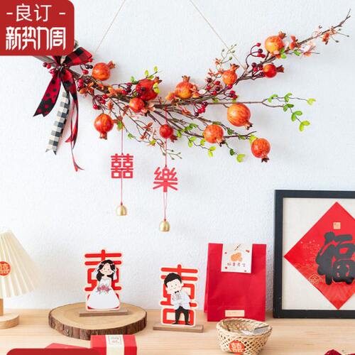 良订 2024新款婚房墙壁装饰酒店接亲门上挂件花结婚房间背景布置