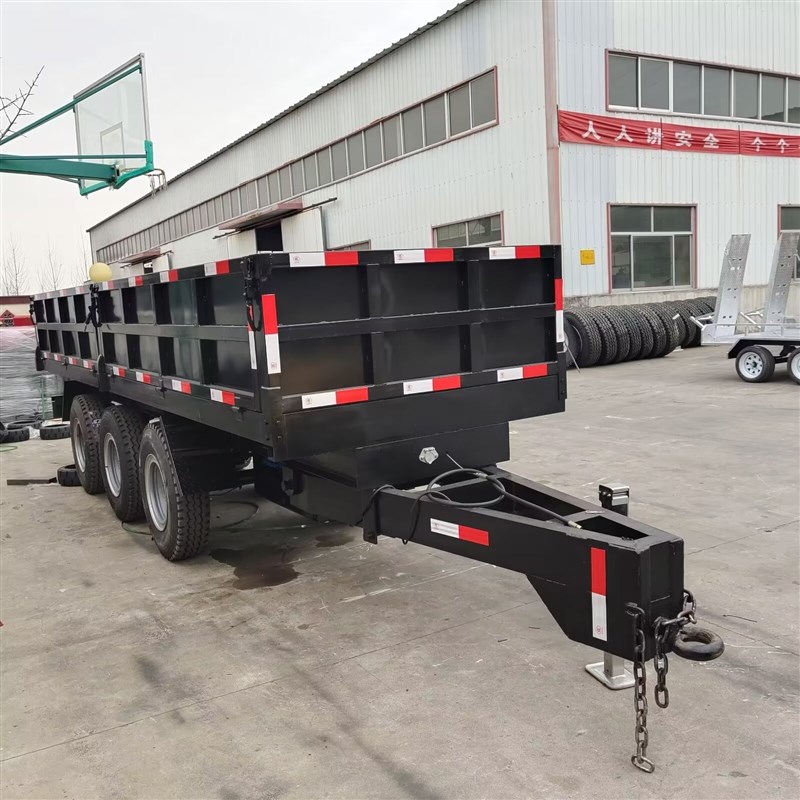 箱式带爬梯拖车汽车箱式后w挂货物网厢笼越野拖挂厢式自卸车