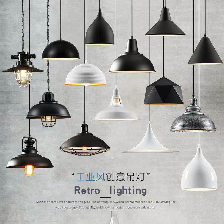 工业风吊灯创意个性烧烤餐厅吧台火锅饭店店铺商用咖啡厅单头灯罩,家装灯饰光源,智能吊灯,淘宝优惠券,粉丝福利购,淘宝优惠卷