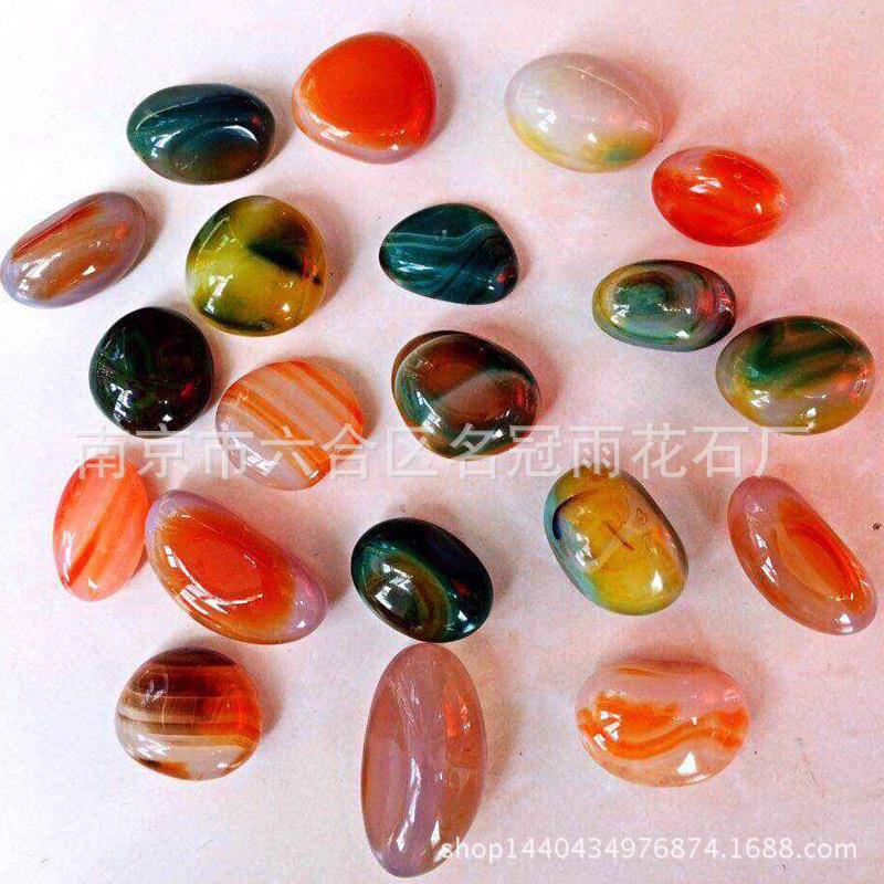 南京精品天然雨花石工艺品鱼缸花盆点缀卵石五彩石礼品