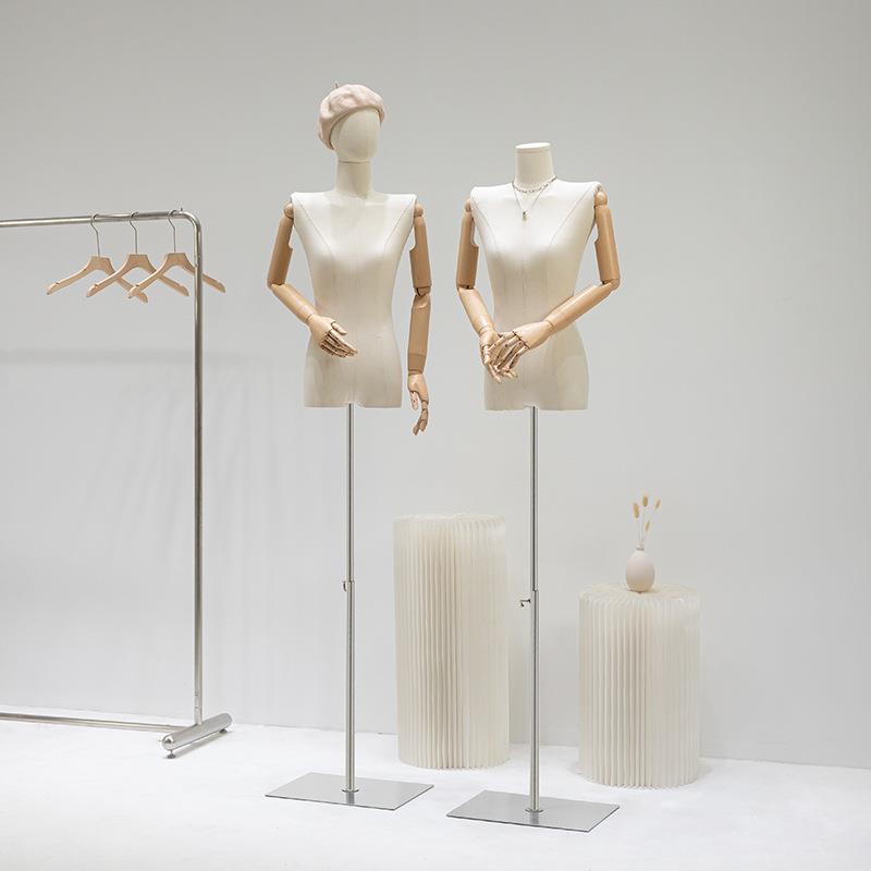 平肩模特服装店道具女装直角肩服装模特架子假人台展示架全身