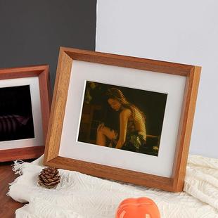 实木简约北欧小相框摆台6寸7寸8挂墙儿童画框A410寸16K定