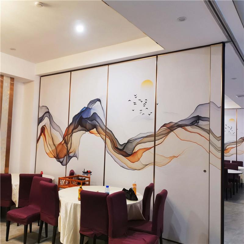 酒店隔断墙饭店包厢移动隔断墙折叠屏风推拉隔断板活动隔音屏风