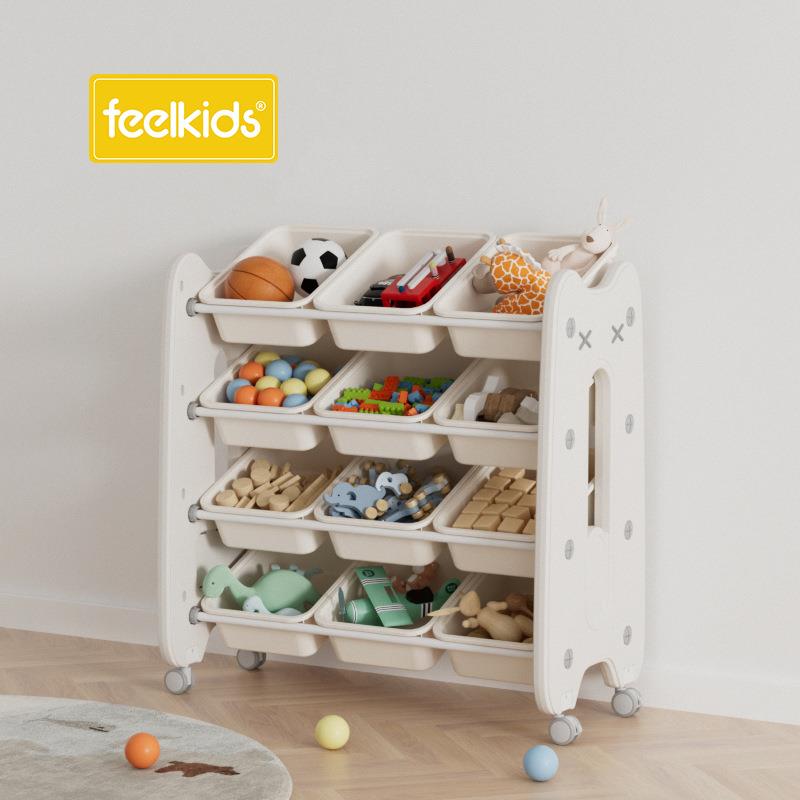 儿童多功能书架绘本架幼儿园学生图书架北欧风落地小型猫咪收纳架