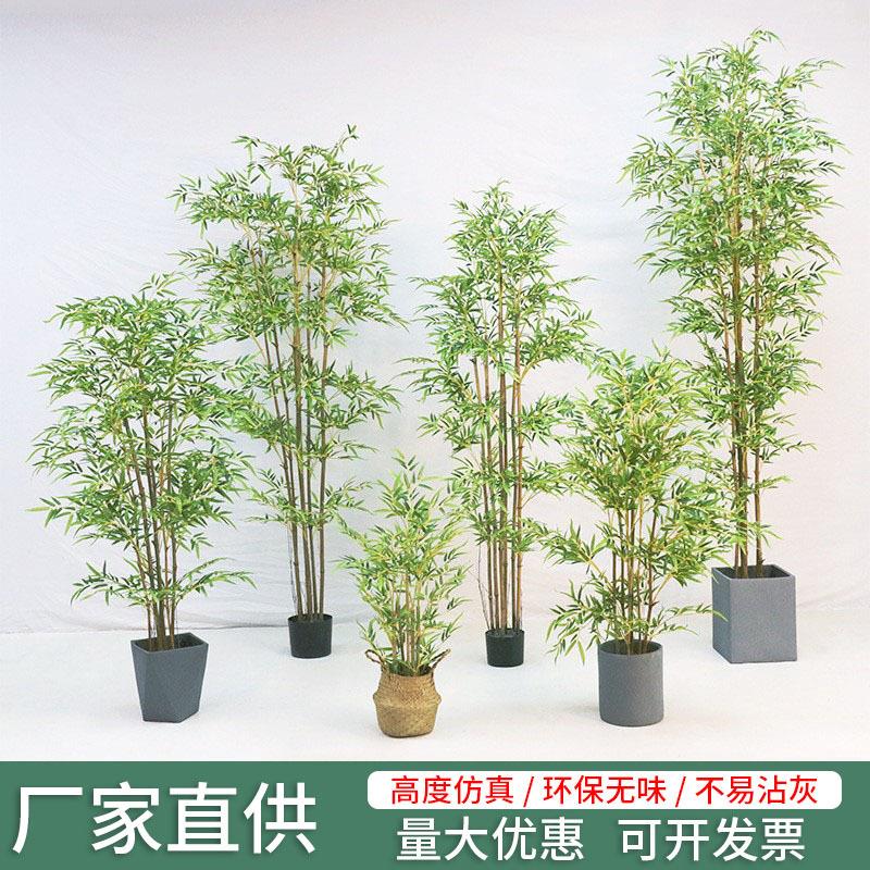仿真竹子假竹子盆栽室内装饰园林景观仿真植物竹子盆栽假绿植