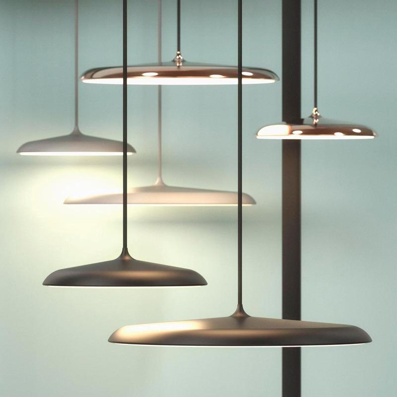 北欧现代简约咖啡厅酒吧马卡龙三头灯具台过道飞碟餐厅小吊灯