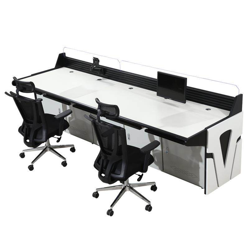 豪华双联三联视频监控操作台监控指挥中心办公桌控制台调度控制台