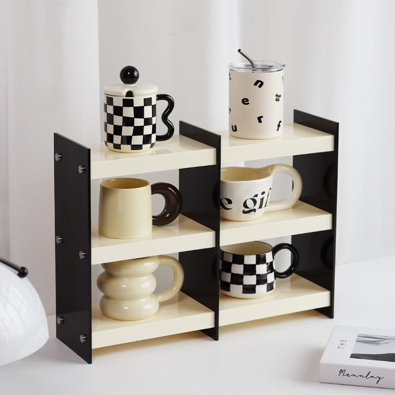 桌面杂物置物架多层亚克力杯架梳妆台化妆品收纳多功能