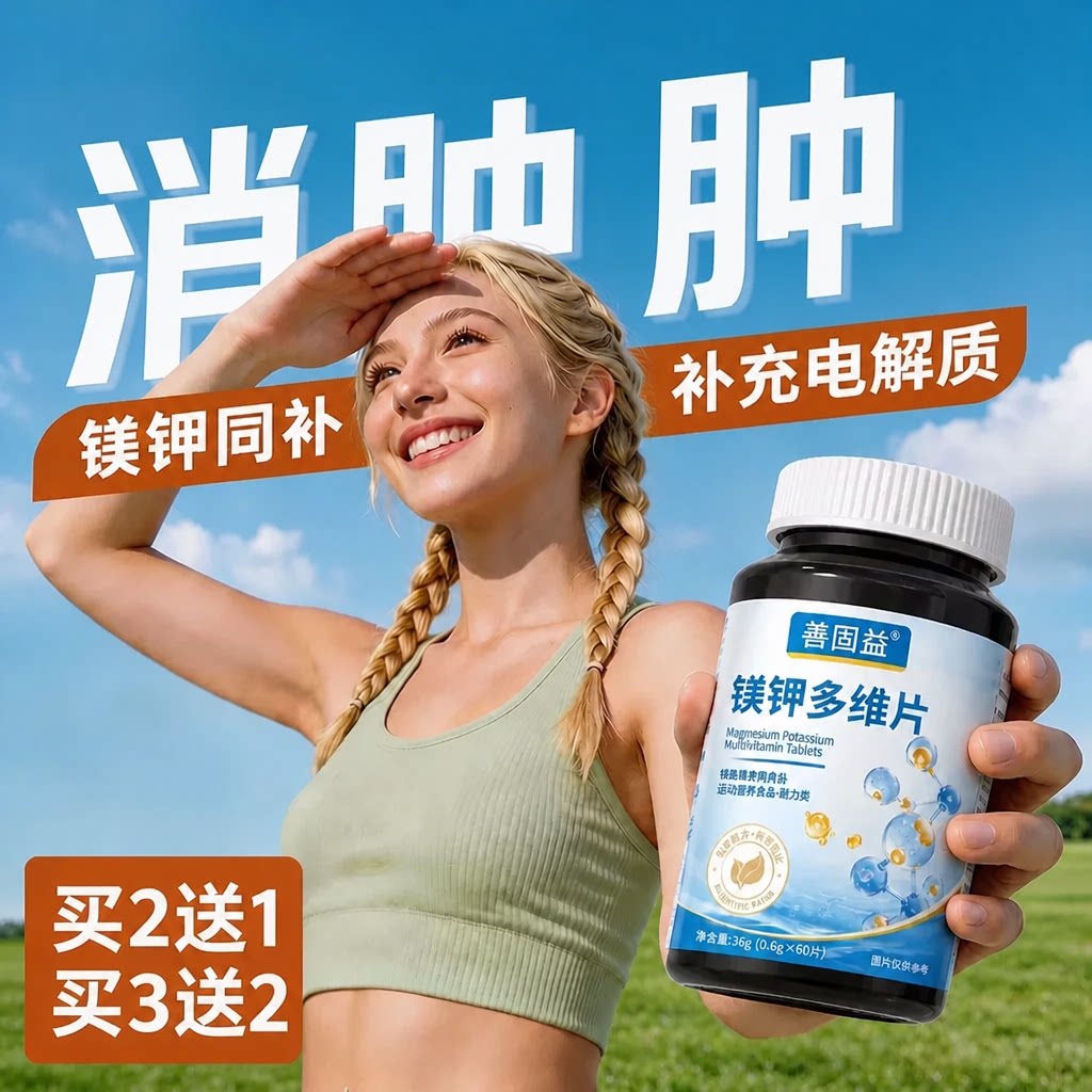 镁钾多维片医复合维生素方美甲补充剂初香蕉味咀嚼片官方旗舰店y1