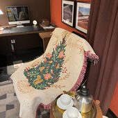 圣诞节松鼠松树90 Merry Christmas 150毯子挂毯