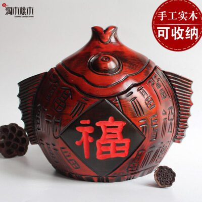 家里装饰摆件新中式客厅玄关实木创意家居工艺品实用酒柜饰品摆设