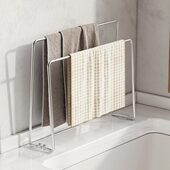 304不锈钢抹布沥水架台面窄款 厨房置物架卫生间收纳架专用晾晒架