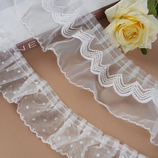 法式窗帘木耳花边侧边拼接唯美立边缝边装饰配件沙发奶油风M-516