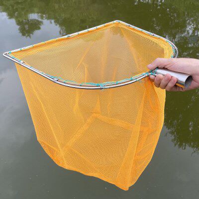 不锈钢实心抄网头带内圈捞虾泥鳅螺蛳泡沫海鲜养殖场餐馆小眼鱼捞