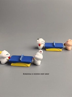 无聊了,大家一起来打乒乓球治愈桌J面日式工位办公桌小摆件