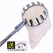 多功能摘果器不锈钢摘果杆高空采摘神器摘枇杷荔枝芒果枣家用工具