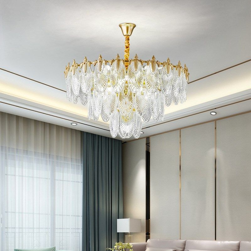 轻奢吊灯客厅灯欧式现代简约水晶玻E璃书房主卧室酒店大厅餐厅灯