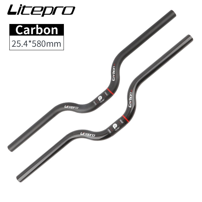 Litepro折叠自行车全碳纤维超轻车把小燕把25.4口径580MZM把横车