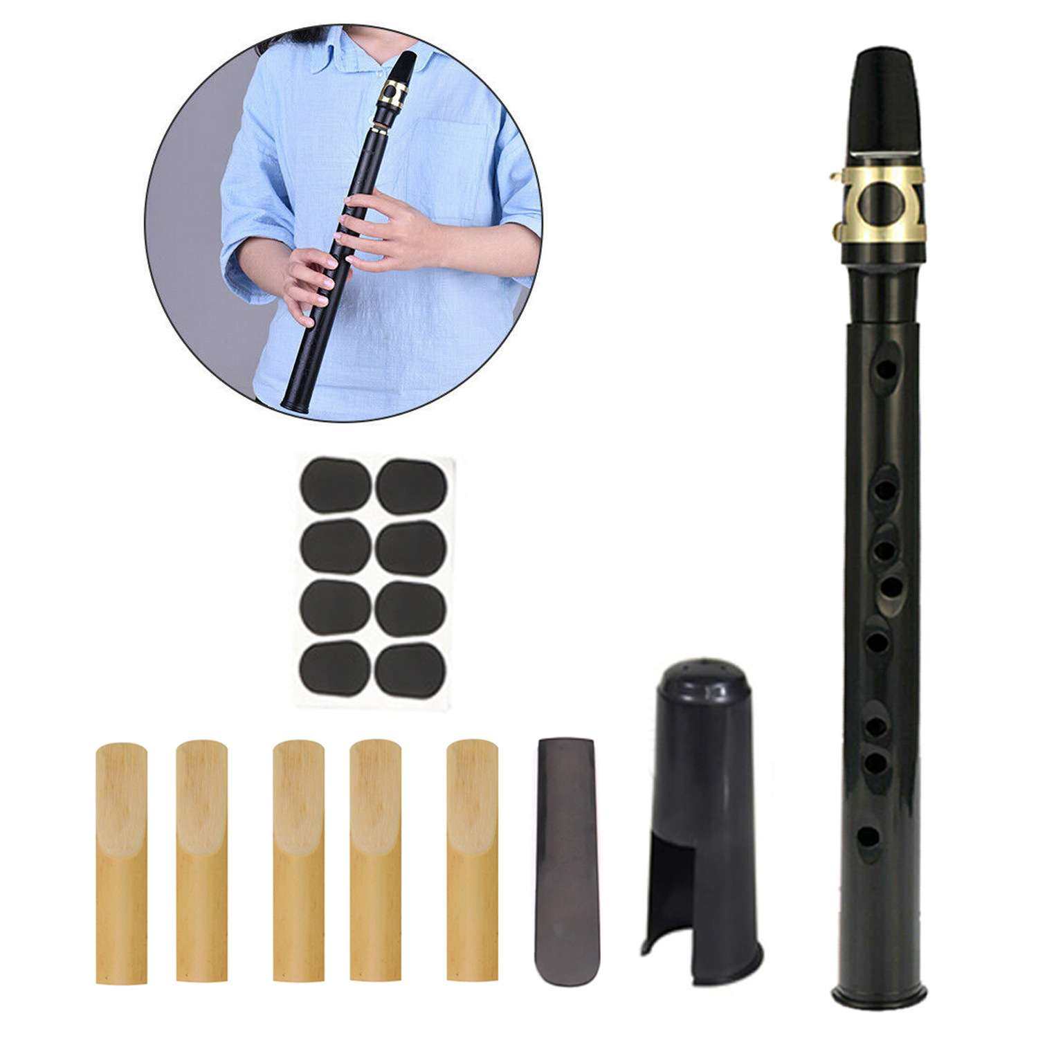 8孔萨克斯乐器 初学者的8-Hole迷你口袋萨克斯气息练习口袋萨