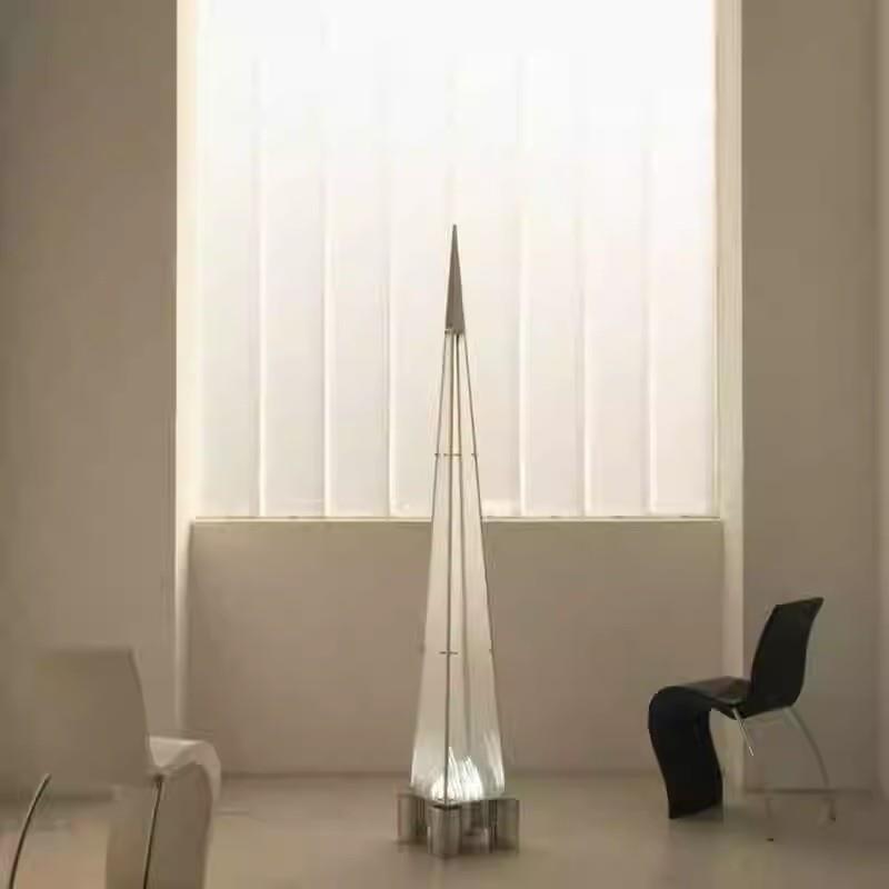 创意宝塔工业风落地灯现代卧室客厅氛围设计师金字塔工业风灯具