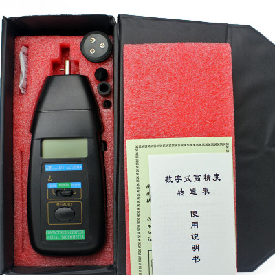 DT2235B+ 激光转速表数显测速仪接触式测L速器 电机马达转速计线