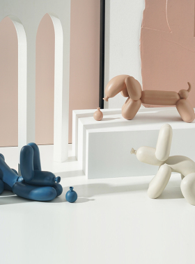 Jeffkoons莫兰迪色气球狗摆件 乔迁新居M礼品摆设装饰客厅酒柜摆