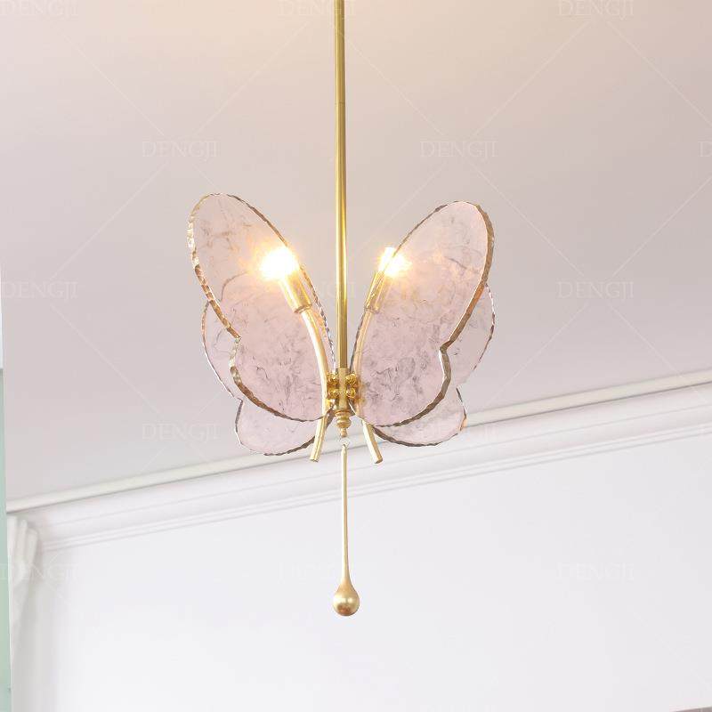 设计师餐厅蝴蝶吊灯中古艺术多彩玻璃少女儿童房梦幻水晶房间灯具,乐器/吉他/钢琴/配件,其它乐器配件,淘宝优惠券,粉丝福利购,淘宝优惠卷