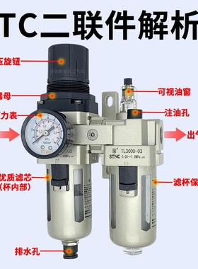 ll索诺天工 油水分离器TC2010-02气源二联件TC3010-03/4010-0