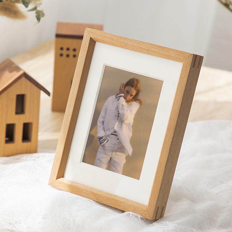 实木质相框摆台 6/7/10寸榫卯简约摆台相框 相片框洗照片榉木