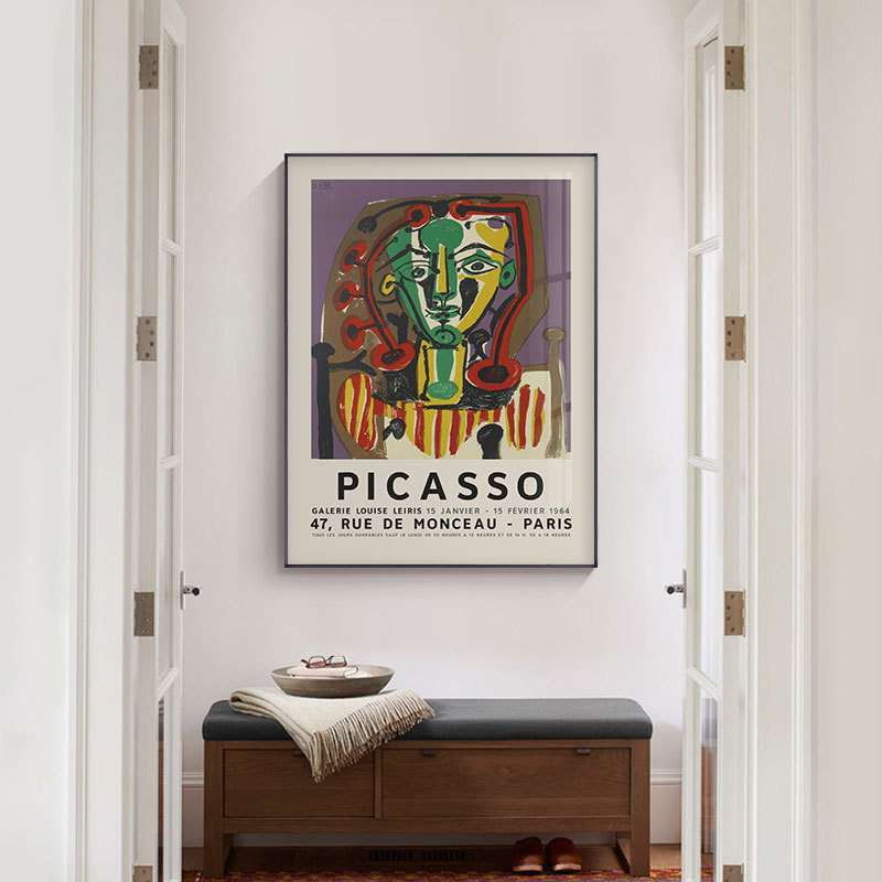 世界抽象毕加索名画几何中古人物装饰画复古小众创意挂画酒店旅社图片