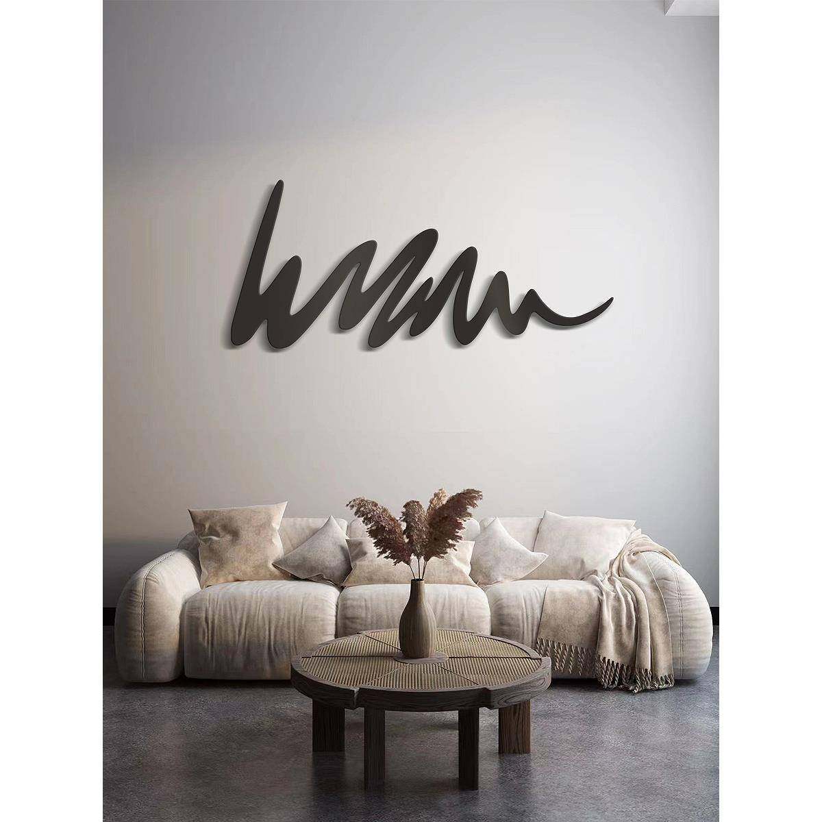 法式简约墙面装饰壁饰设计师客厅卧室壁挂立体黑色酒店铁艺挂件,标准件/零部件/工业耗材,车间地垫,淘宝优惠券,粉丝福利购,淘宝优惠卷