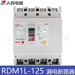 RDM1L 人民电器RDM1L 100A125A漏电断路器 4300AB 100 125L