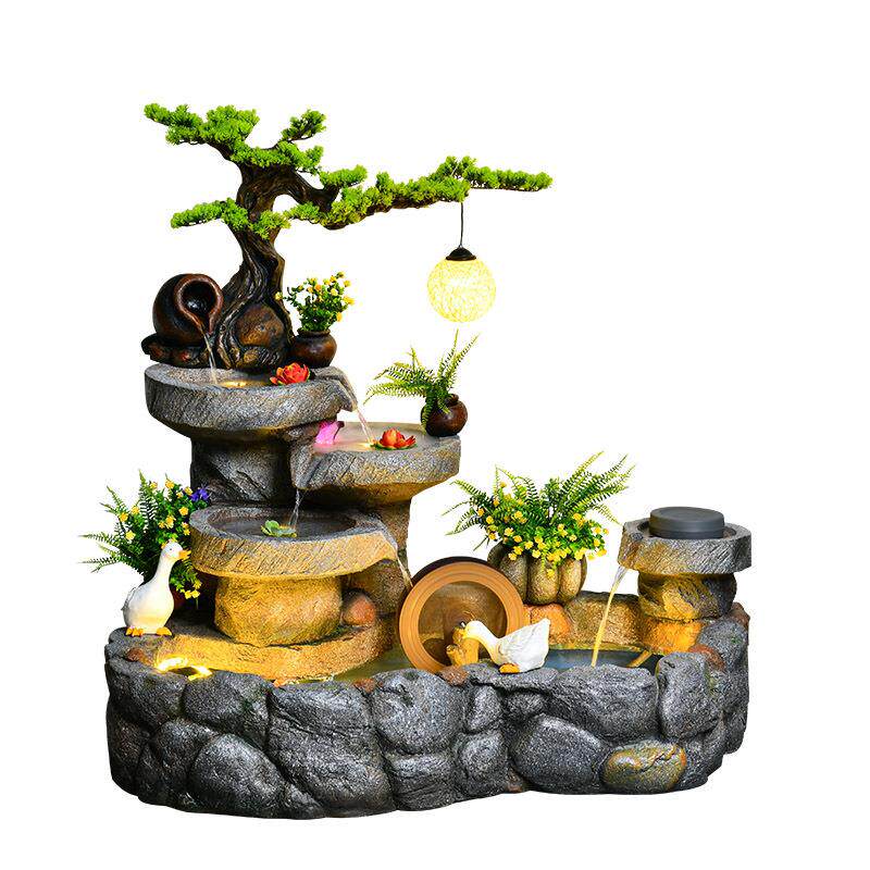 假山喷泉流水摆件循环水池阳台室内水景造景院子户外装饰场景布置