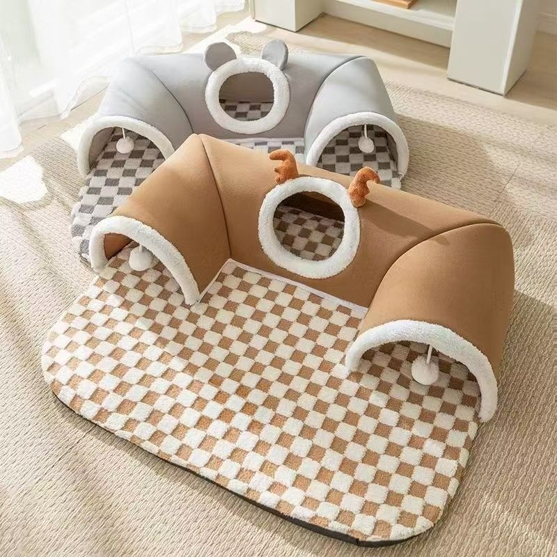 猫咪宠物窝猫隧道猫窝通道迷可折叠四季通用猫咪钻洞玩具狗窝其他