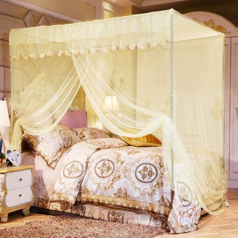 蚊帐家用2024i新款卧室学生宿舍1米8大床支架杆加粗加厚加密纹文