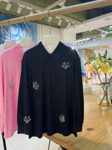 气质款 2025秋冬新品 胖mm绣花钉珠内搭打底显瘦针织衫 女装 高端大码