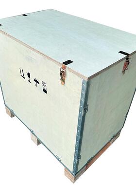 钢带木箱厂家供应搭扣开盖木箱免熏蒸木箱提手木箱胶合板钢带木箱