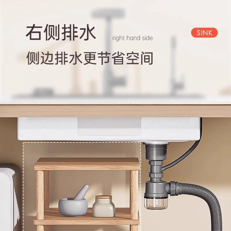 JOMOW蜂窝304不锈钢大单槽水槽家用压纹厨房洗菜盆台下洗碗池