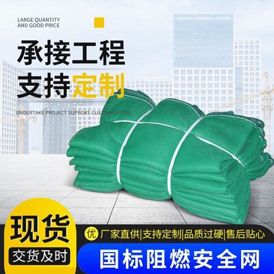 建筑安全网阻燃密目网工地工程电梯防护绿网防尘聚酯抗风化耐用