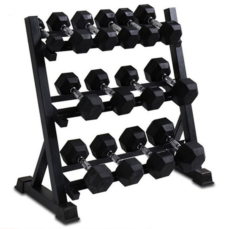Dumbbell stand 三层哑铃架 包胶哑铃套装迷你小三层家用健身房