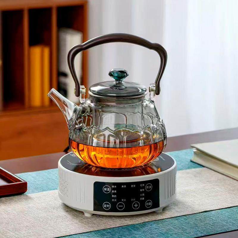 玻璃泡茶壶家用耐高温电陶炉煮茶壶竹把提梁壶 耐热烧水壶方提梁,基础建材,脚轮/万向轮,淘宝优惠券,粉丝福利购,淘宝优惠卷
